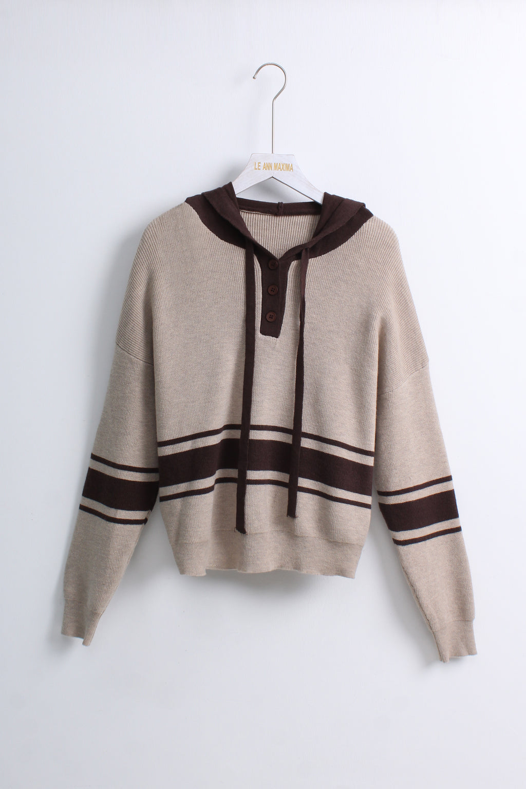 Knit Hoodie Sweater (Free Size)
