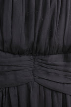 Romantic Ruffle Maxi Dress in Black (L size)