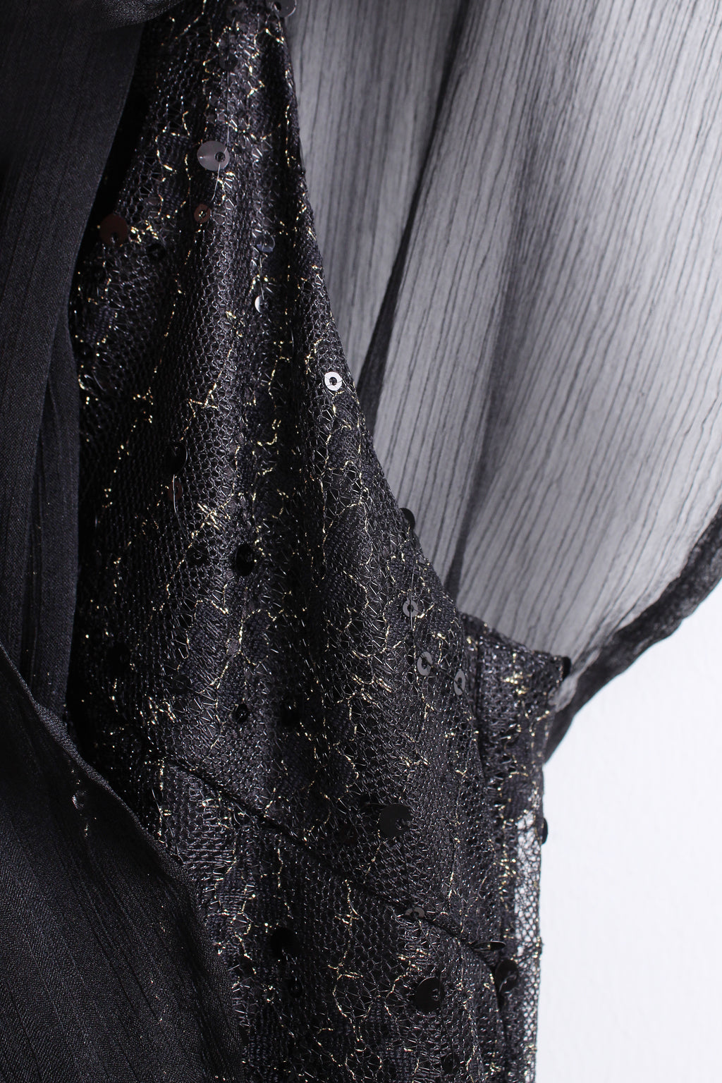 Romantic Ruffle Maxi Dress in Black (L size)