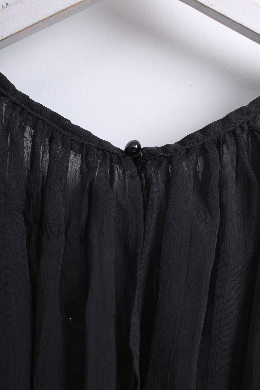 Romantic Ruffle Maxi Dress in Black (L size)