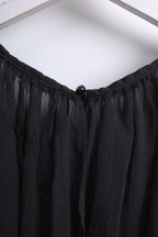 Romantic Ruffle Maxi Dress in Black (L size)