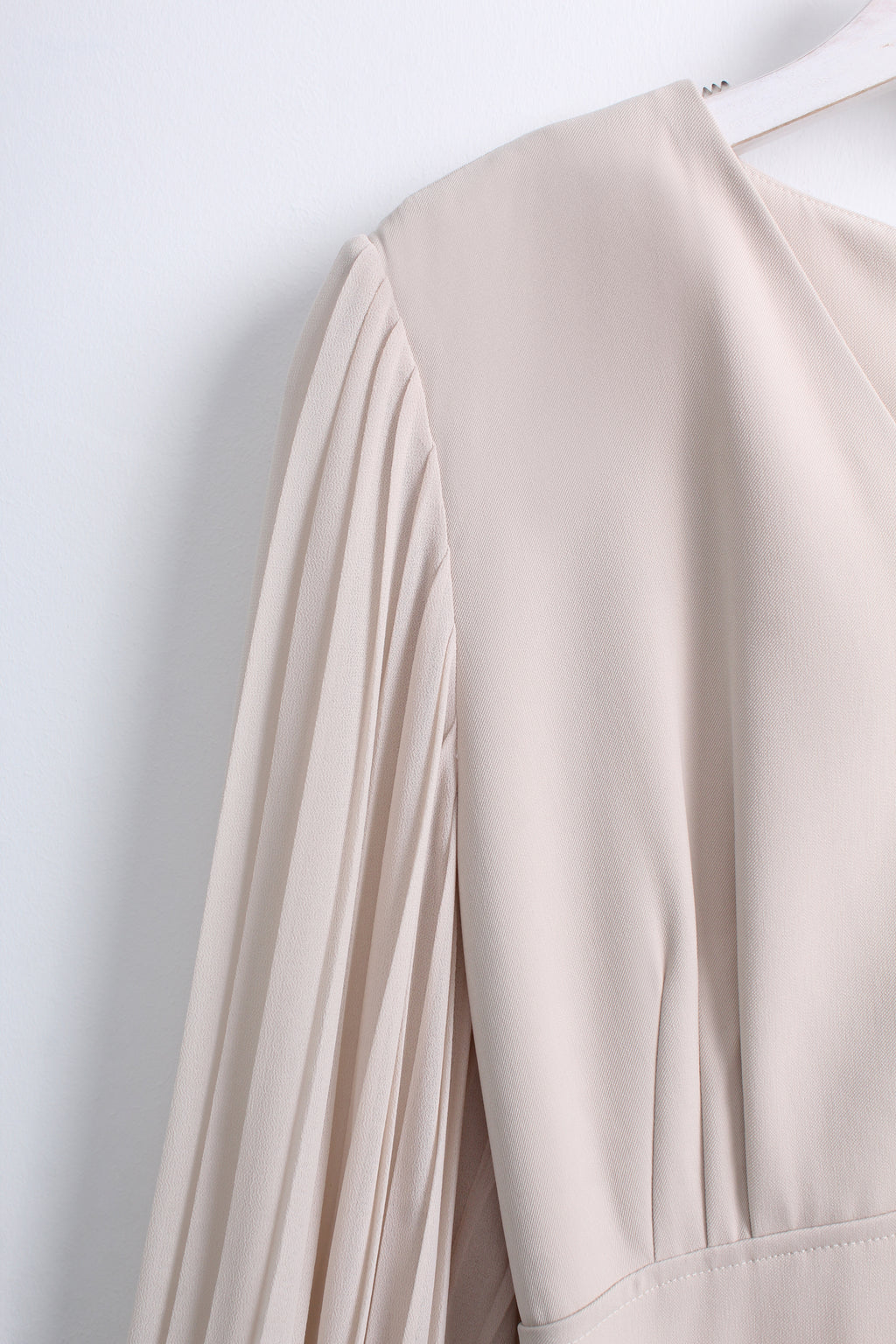 Pleated Wrap Midi Dress (L size)