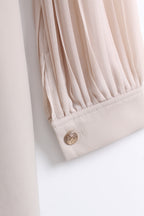 Pleated Wrap Midi Dress (L size)