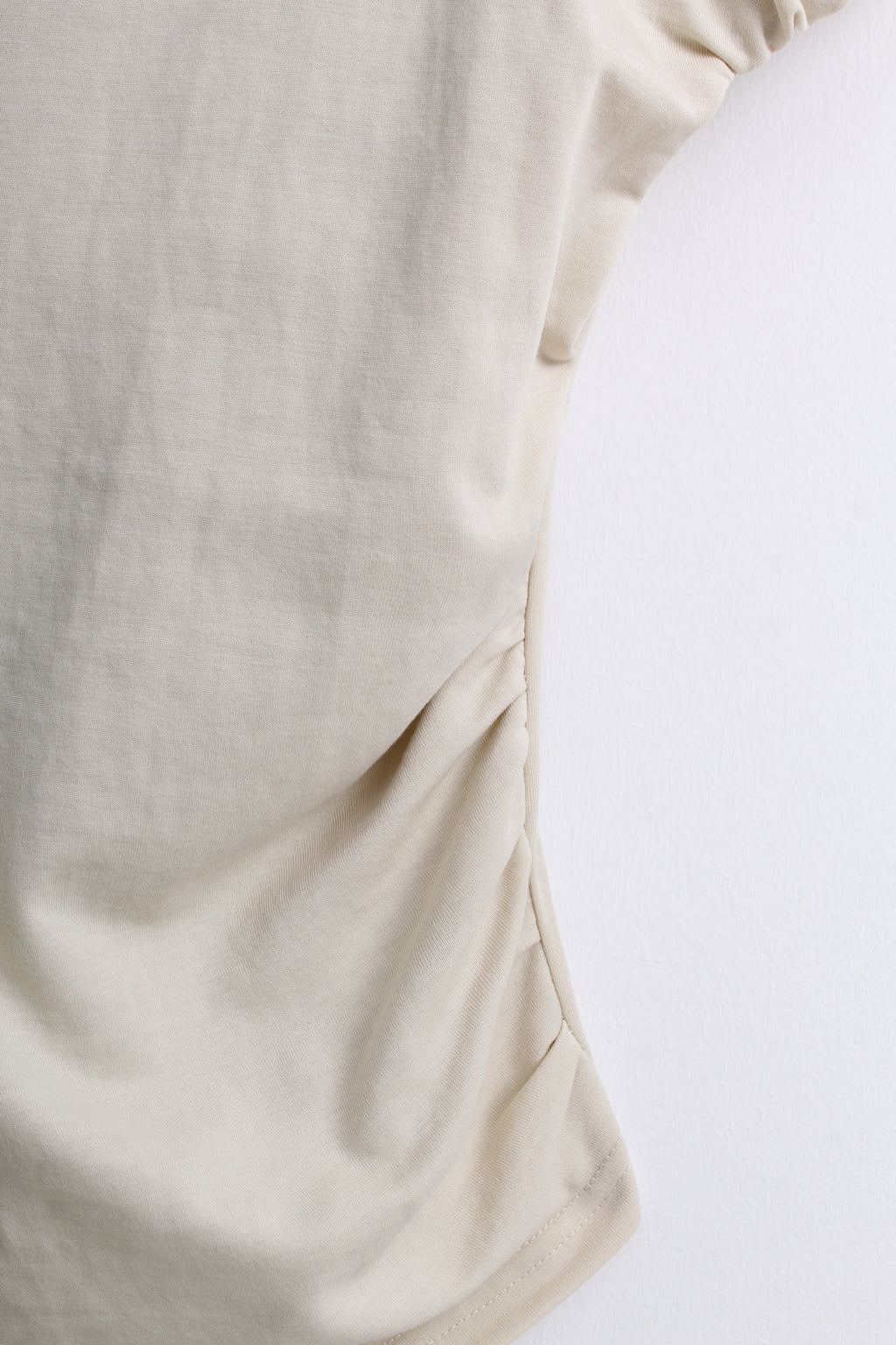 Puff Sleeve Wrap Top in Khaki (S size)
