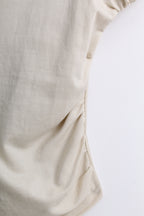 Puff Sleeve Wrap Top in Khaki (S size)