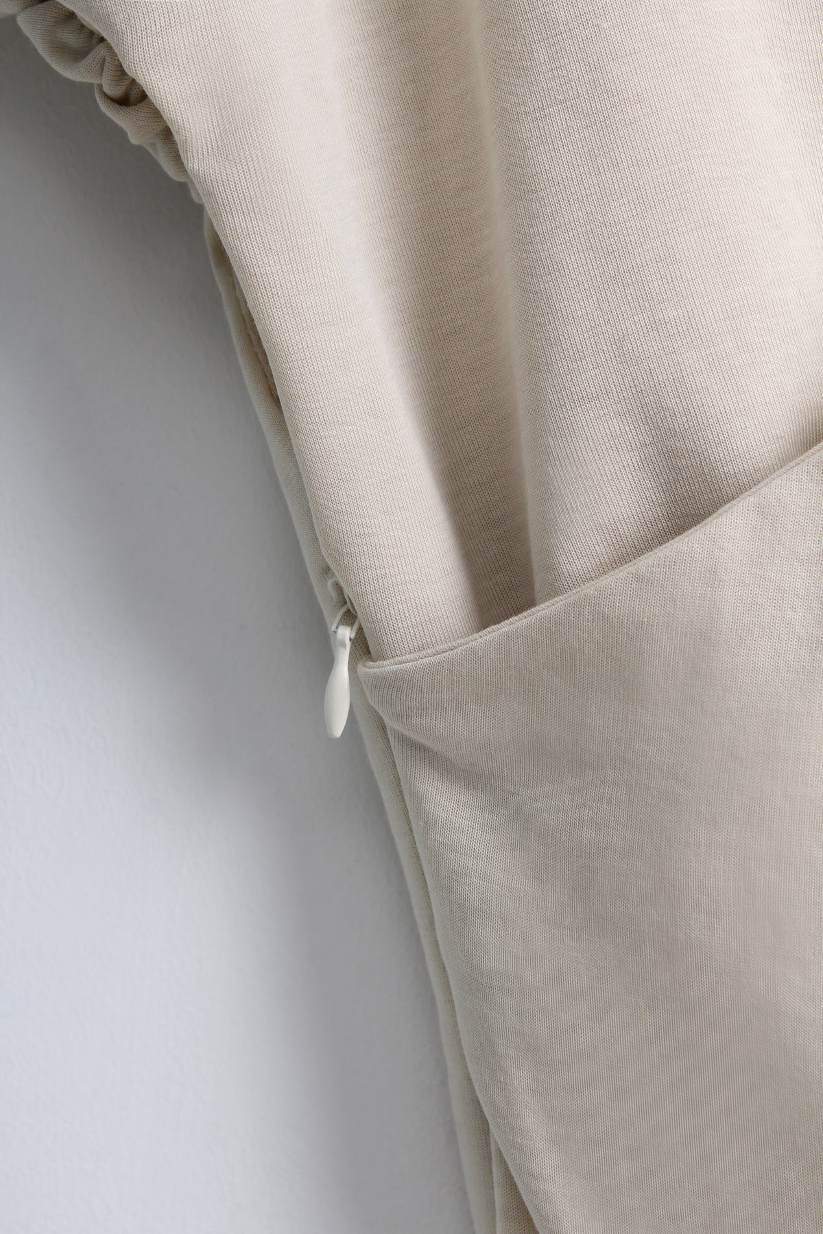 Puff Sleeve Wrap Top in Khaki (S size)