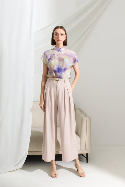 Arden High-Waist Pleated Pants (FREE Belt)