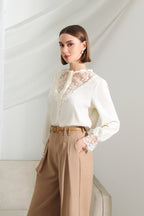 Relaxed Straight Leg Pleated Pants [FREE Belt]