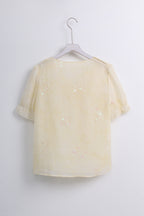 Ruffle Sequin Blouse (M size)