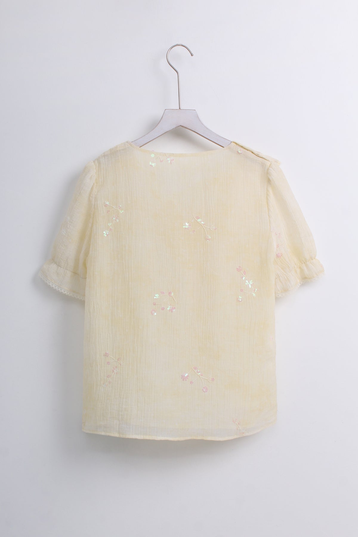 Ruffle Sequin Blouse (M size)