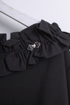 Ruffled Collar Off-The-Shoulder Top