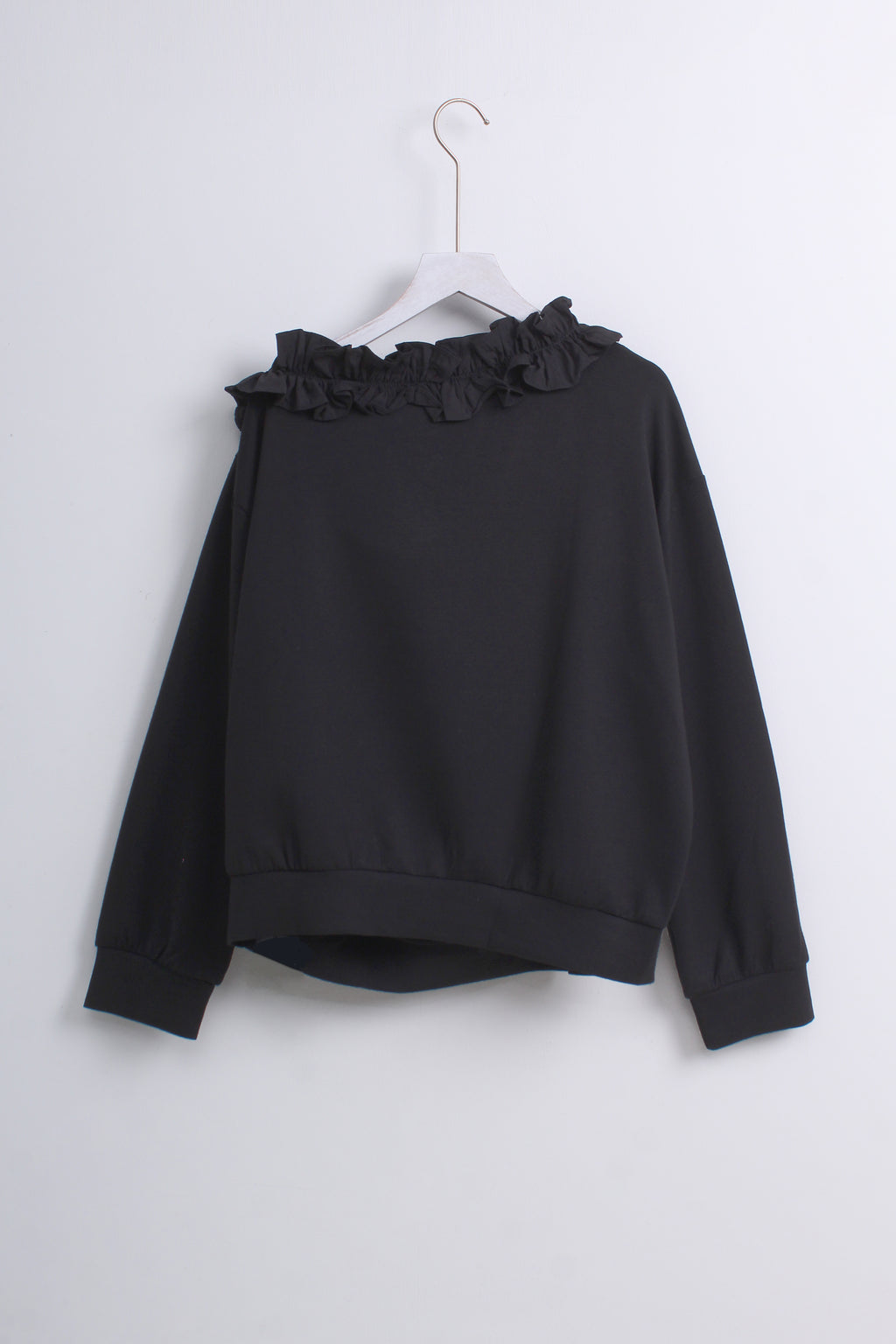 Ruffled Collar Off-The-Shoulder Top