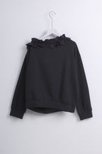 Ruffled Collar Off-The-Shoulder Top