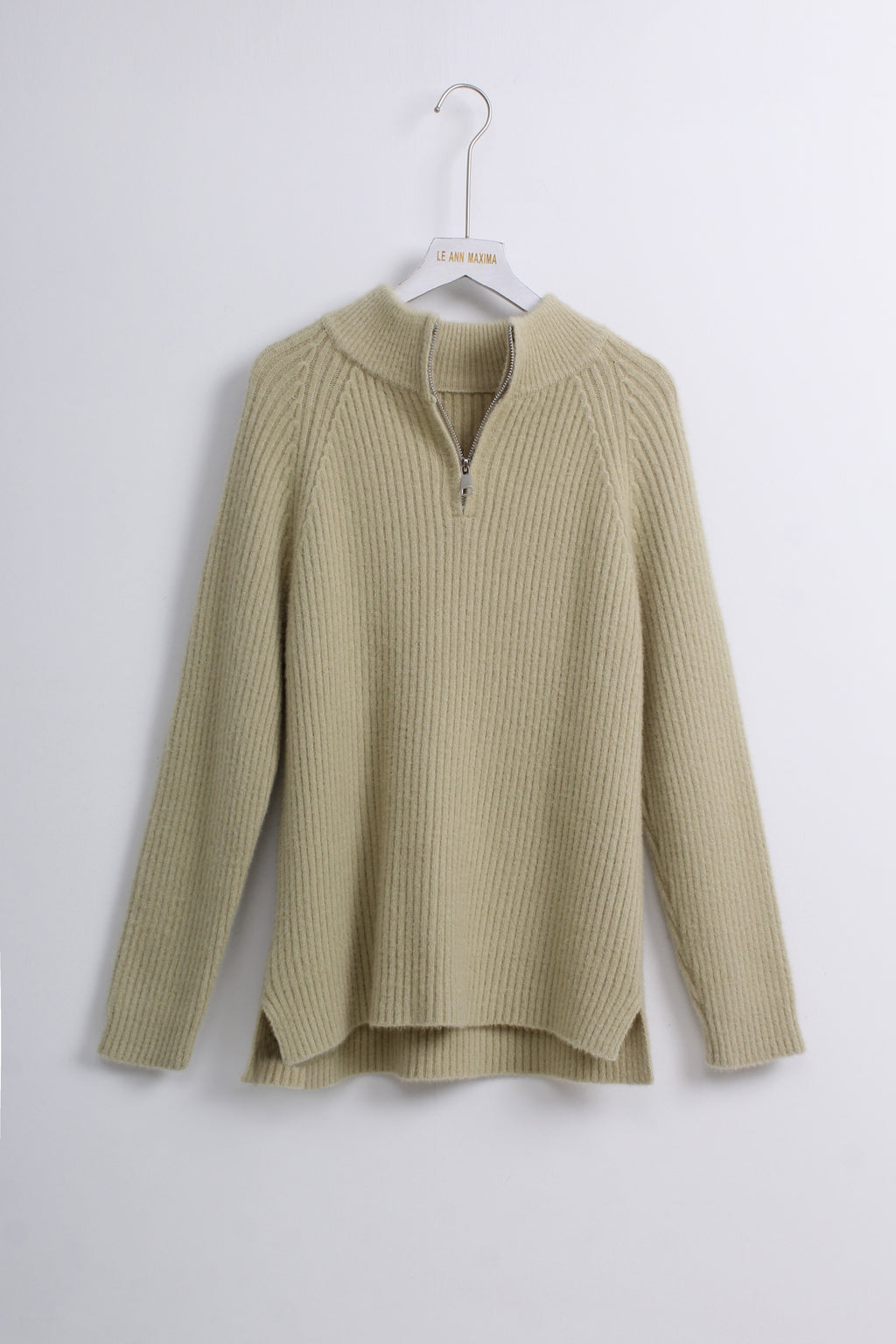 Knit Quater Zip Sweater (Free Size)