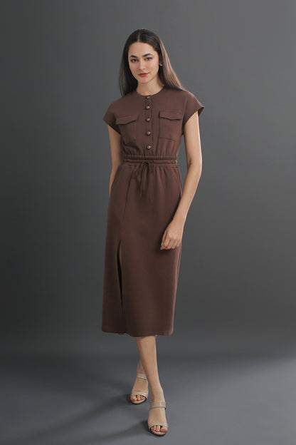 French Inspired Utility Midi Dress