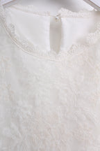 Lace Scalloped Neckline Blouse (Free size)