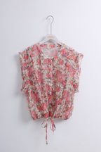 Romance Floral Blouse in Pink (XL size)