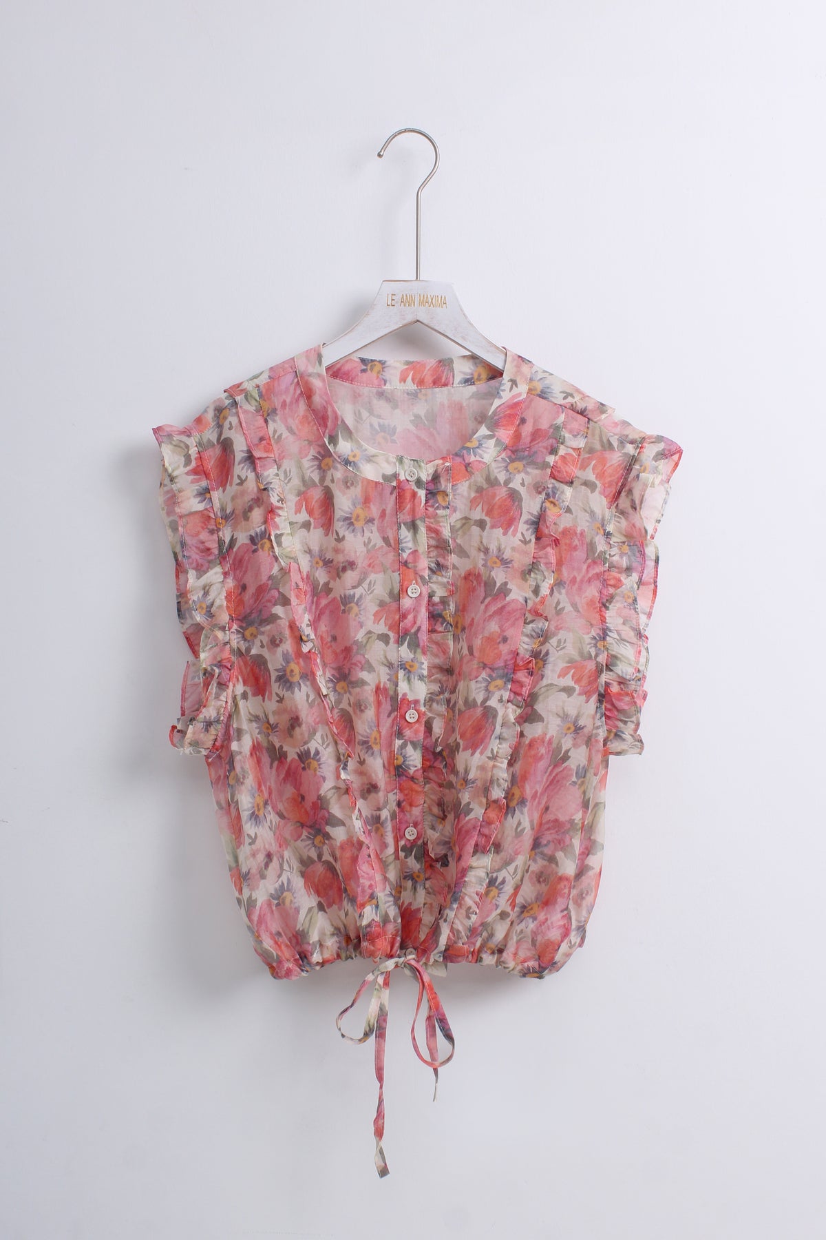 Romance Floral Blouse in Pink (XL size)