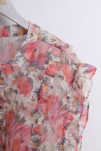Romance Floral Blouse in Pink (XL size)