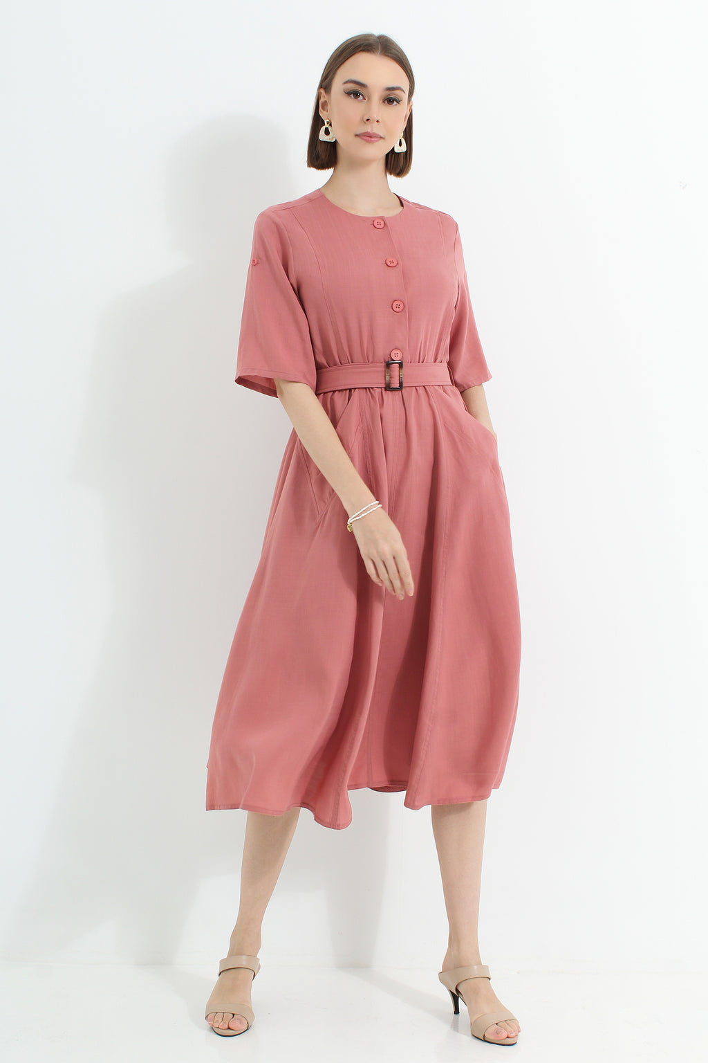 Button Up Midi Dress