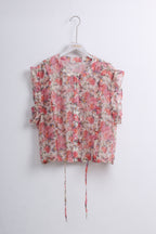 Romance Floral Blouse in Pink (XL size)