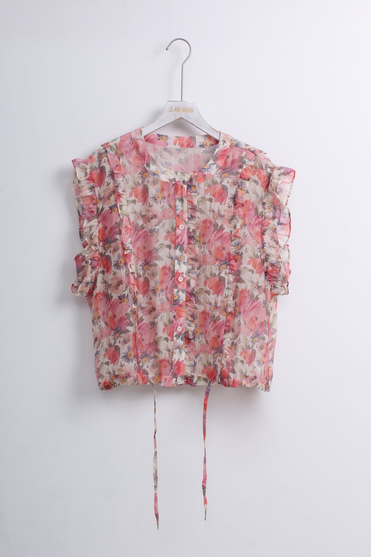 Romance Floral Blouse in Pink (XL size)