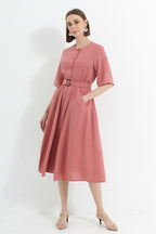 Button Up Midi Dress