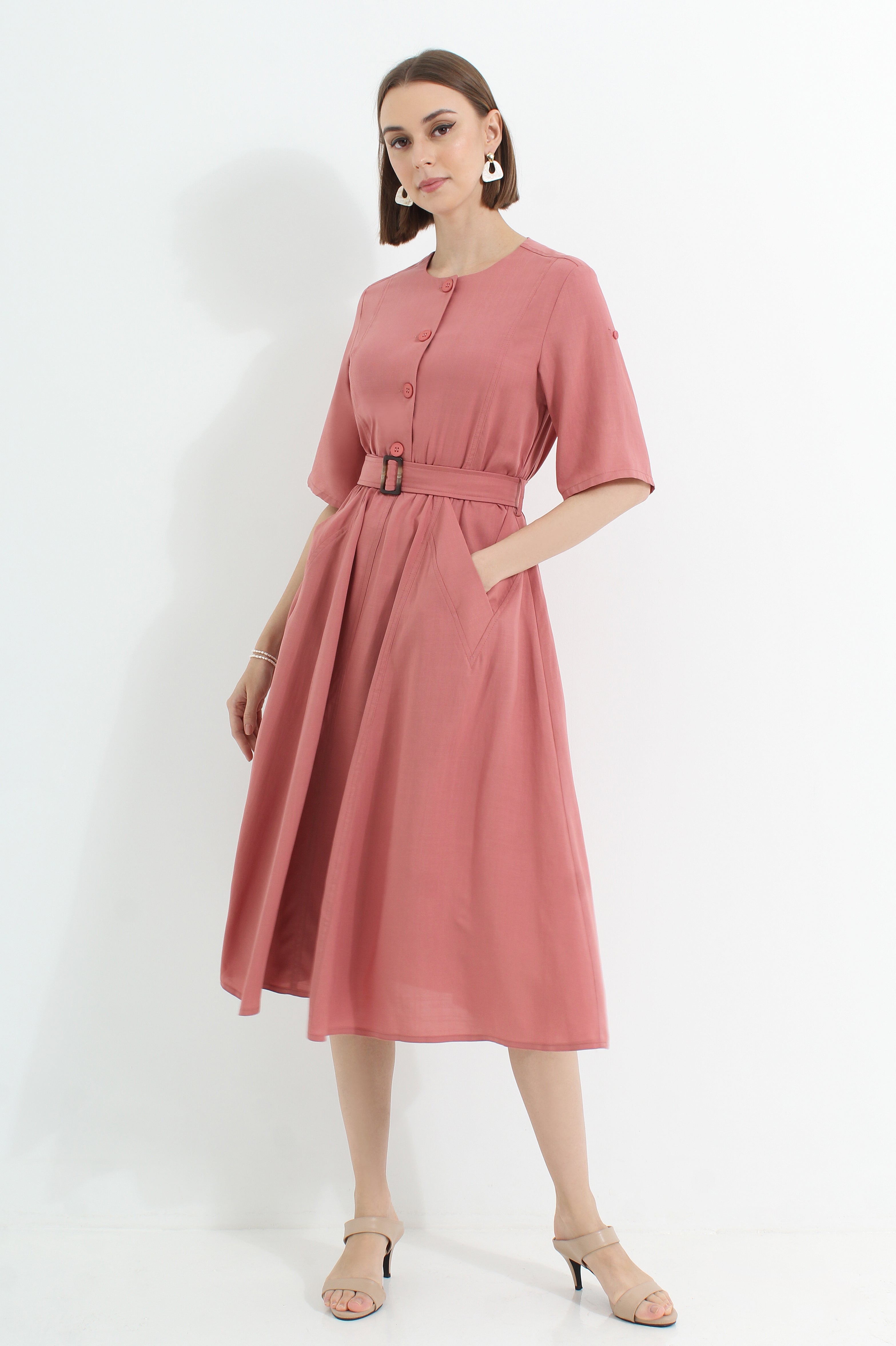 Button Up Midi Dress