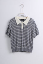 Cute Doggie Casual Knit Collared Top (Free size)