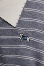 Cute Doggie Casual Knit Collared Top (Free size)