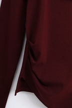 Burgandy Ruffle Sleeve Top (M size)