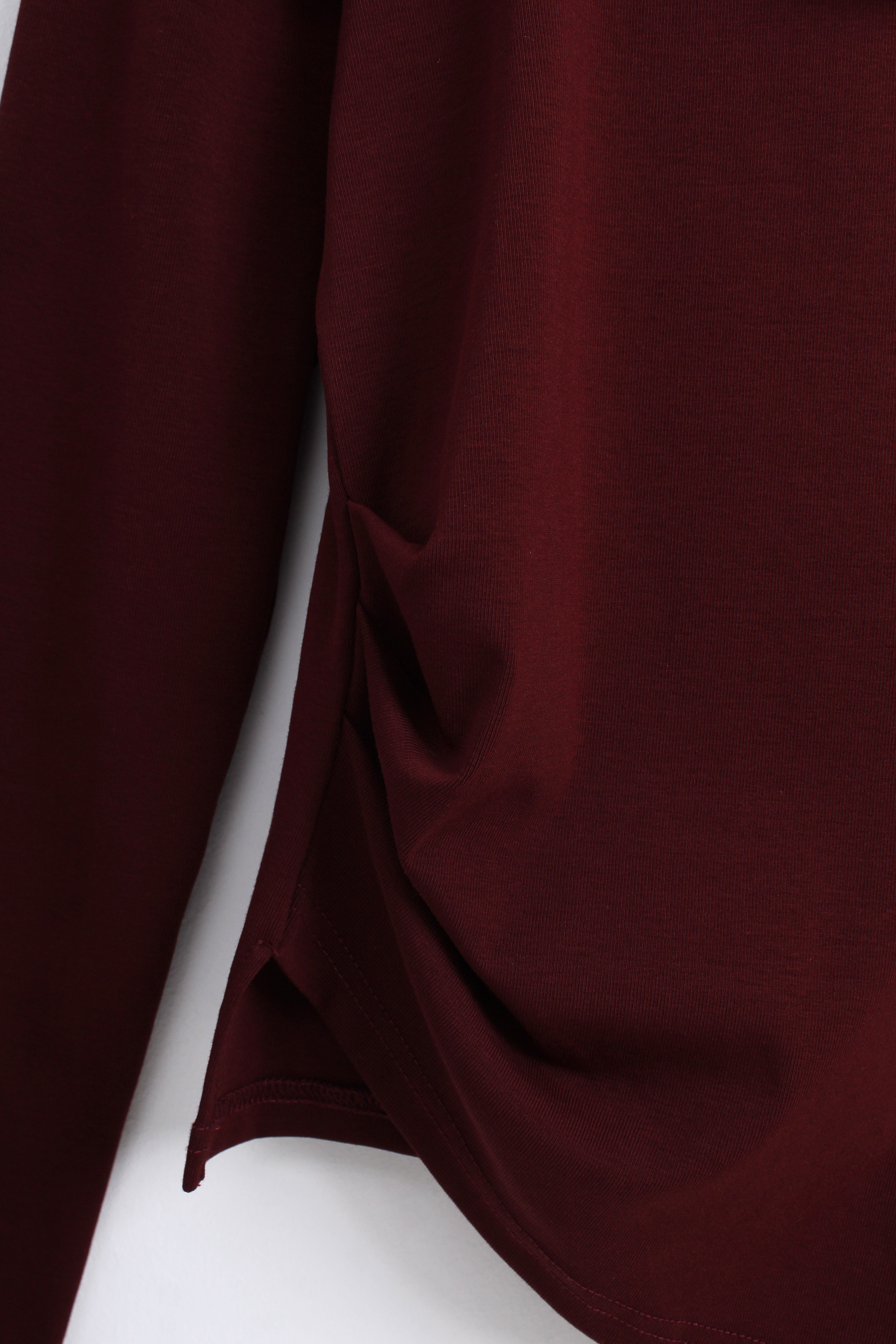 Burgandy Ruffle Sleeve Top (M size)