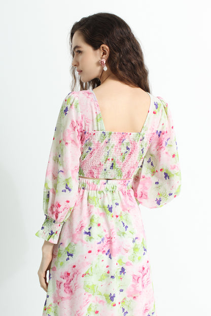Ayanna Ruffled Floral Dress