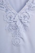 Elegant Baby Blue Blouse (L size)