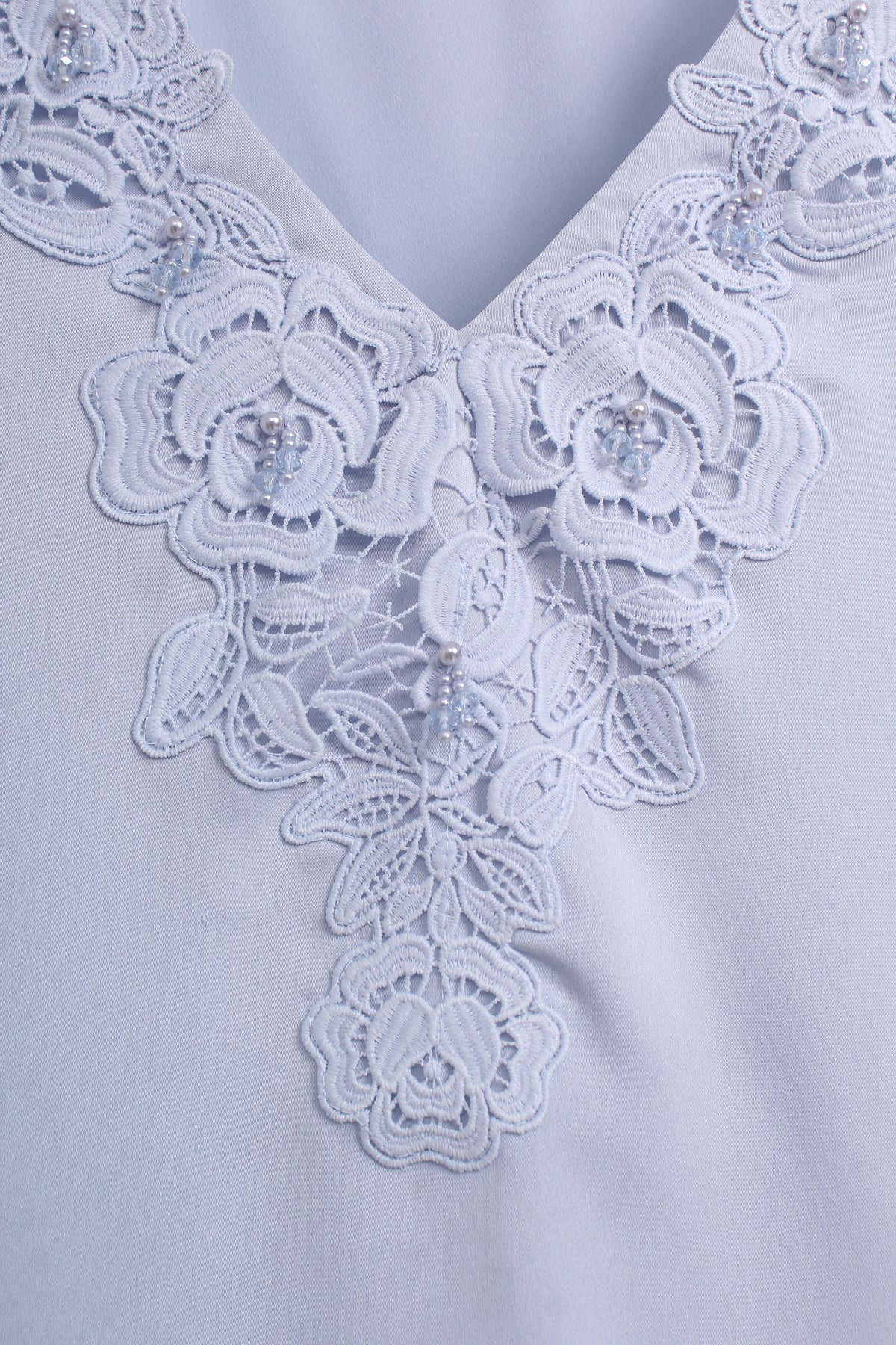 Elegant Baby Blue Blouse (L size)