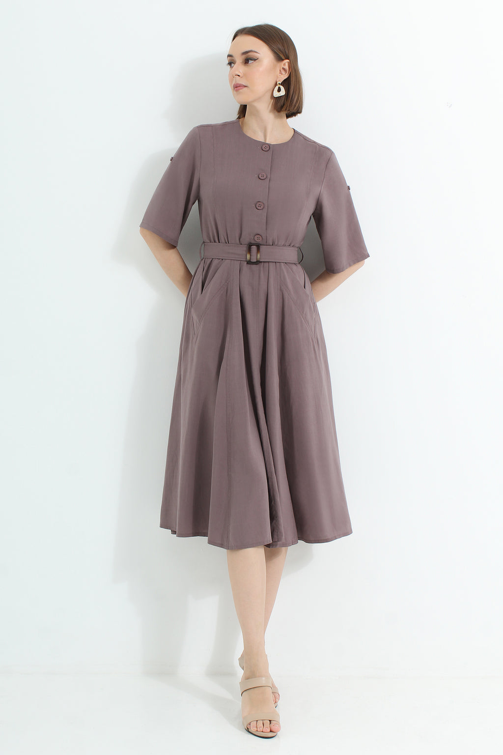 Button Up Midi Dress