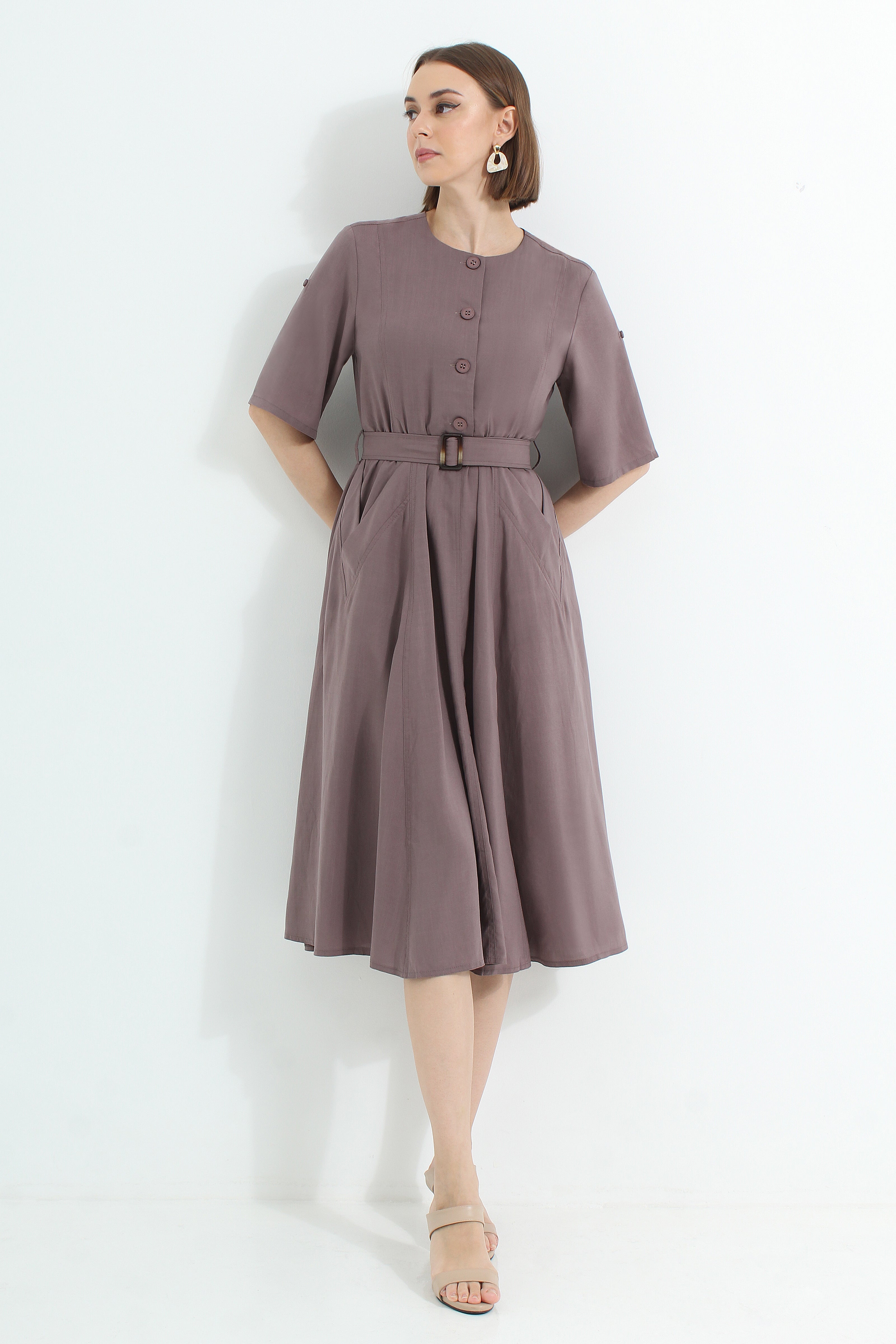 Button Up Midi Dress