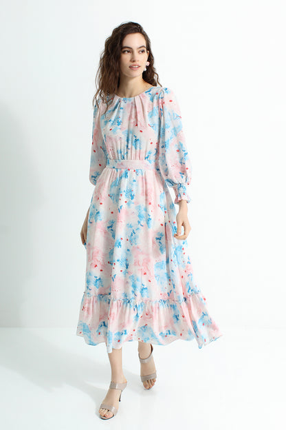 Ayanna Ruffled Floral Dress