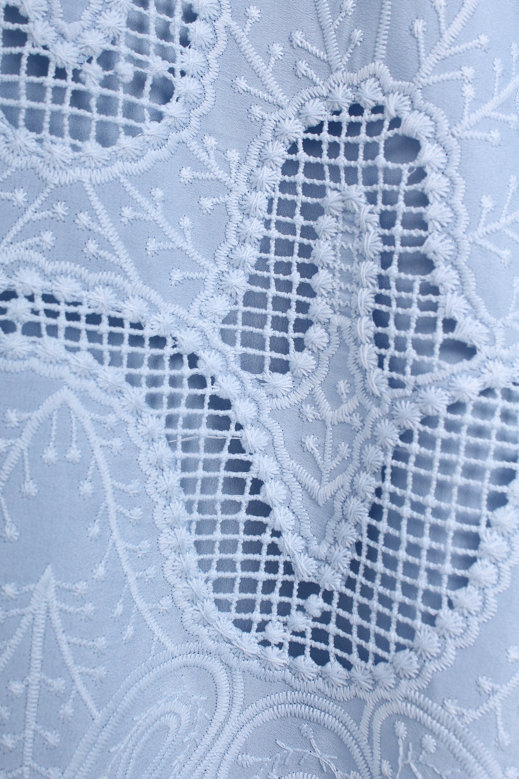 Scalloped Ruffled Blouse in Blue (M size)
