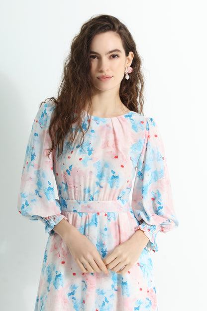 Ayanna Ruffled Floral Dress