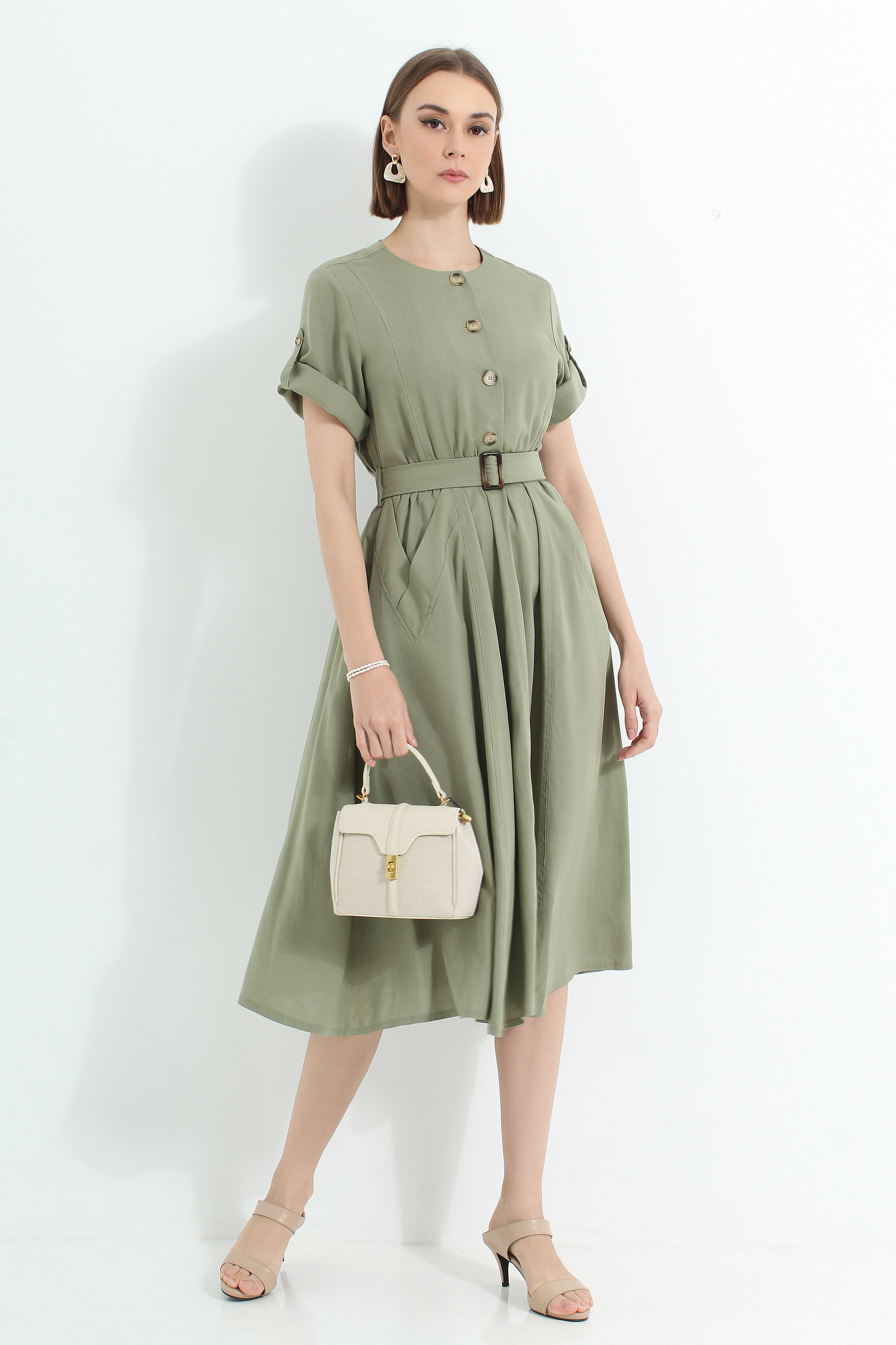 Button Up Midi Dress