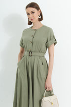 Button Up Midi Dress