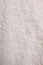 Peter Pan Collar Lace Top in White & Beige (Free size)