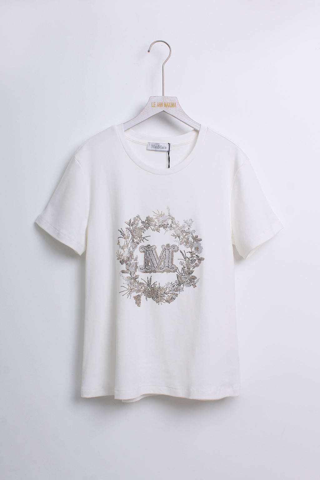 Graphic T-shirt with Monogram in White (L size)