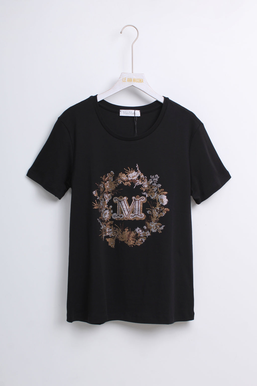 Graphic T-shirt with Monogram in Black (M size)