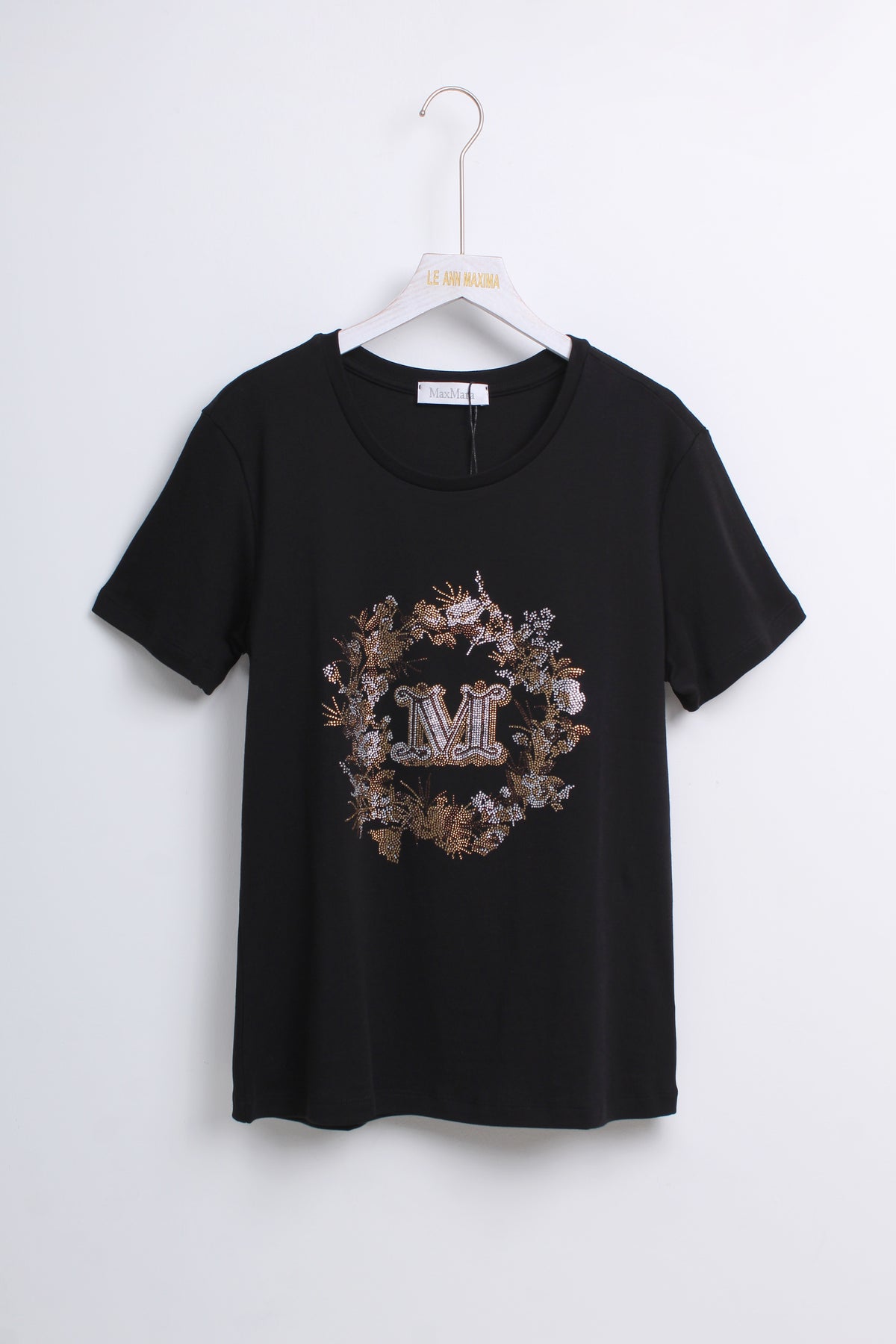 Graphic T-shirt with Monogram in Black (M size)