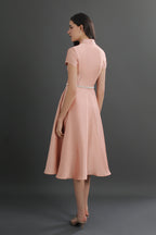 Mira Collared A-Line Midi Dress