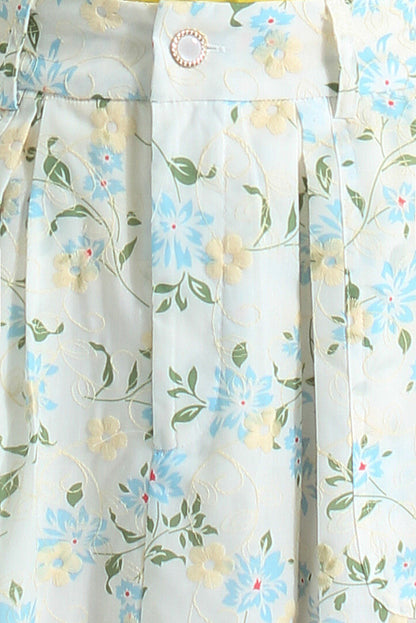 Adoncia Floral Midi A-Line Skirt