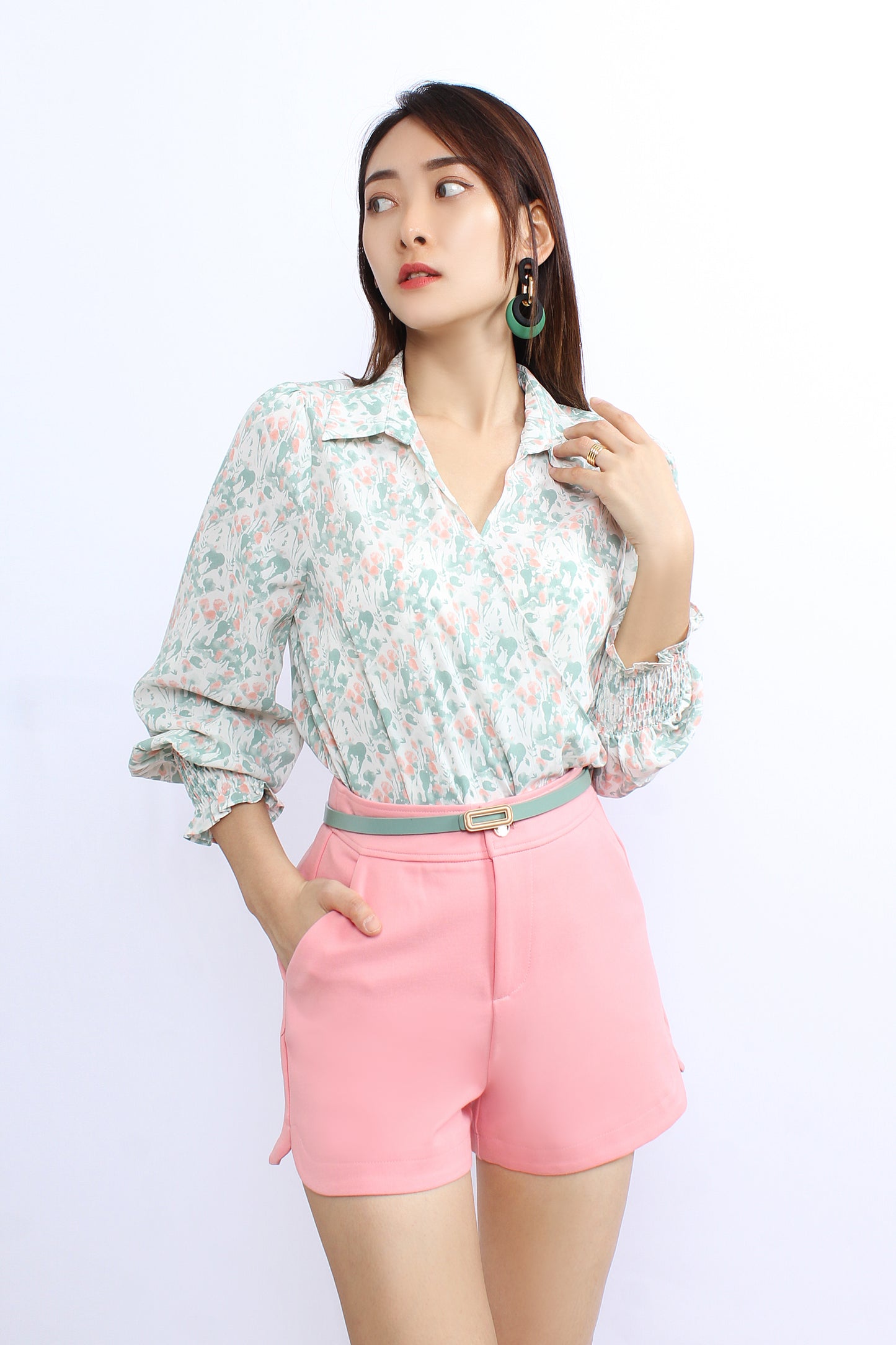 Overlapped Blouse In Prints