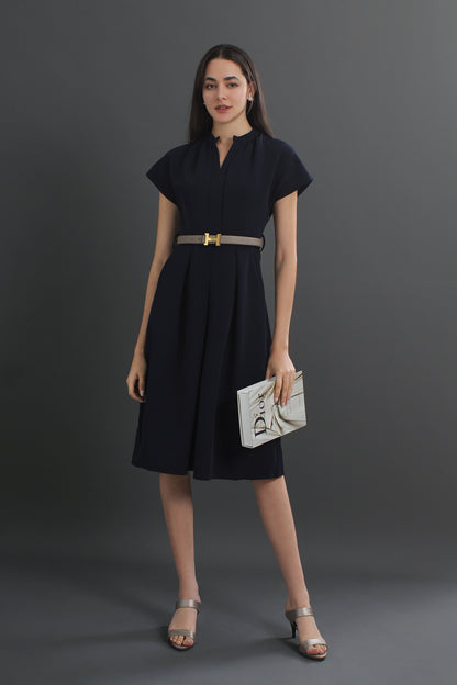 Charlotte V-neck Belted Midi Dress
